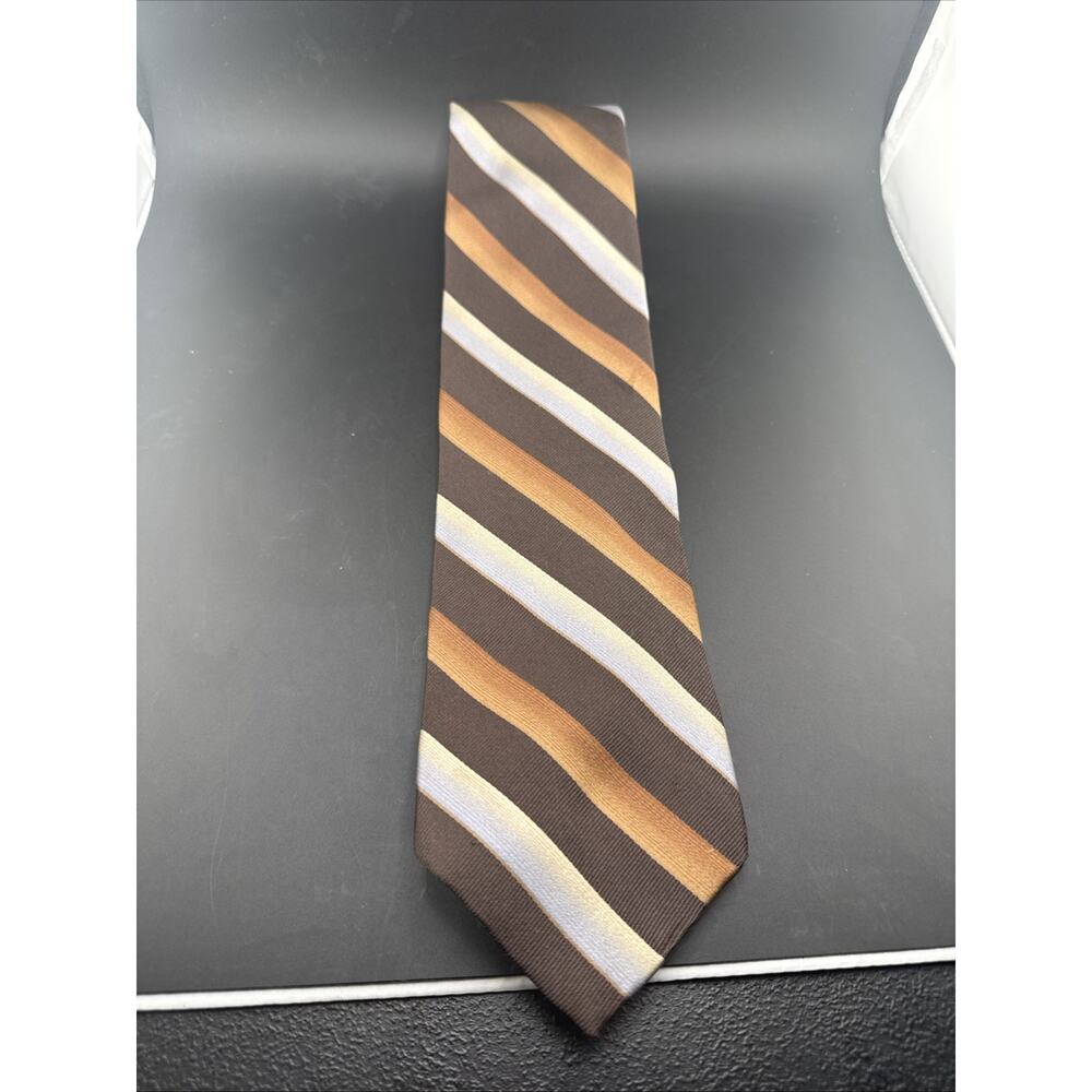 Vintage Men's Tie Classic Style Nubio Browns And Blue